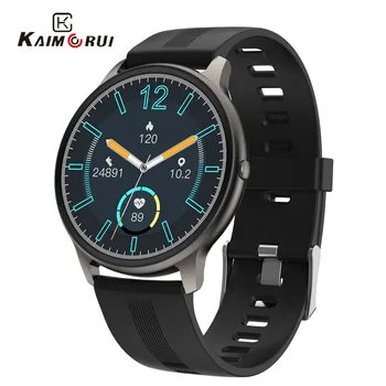 

2020 Smart Watch IP68 Custom Dial 1.28" Full Circle Screen Fitness Watches Heart Rate Monitor Weather Display Smartwatch For Men