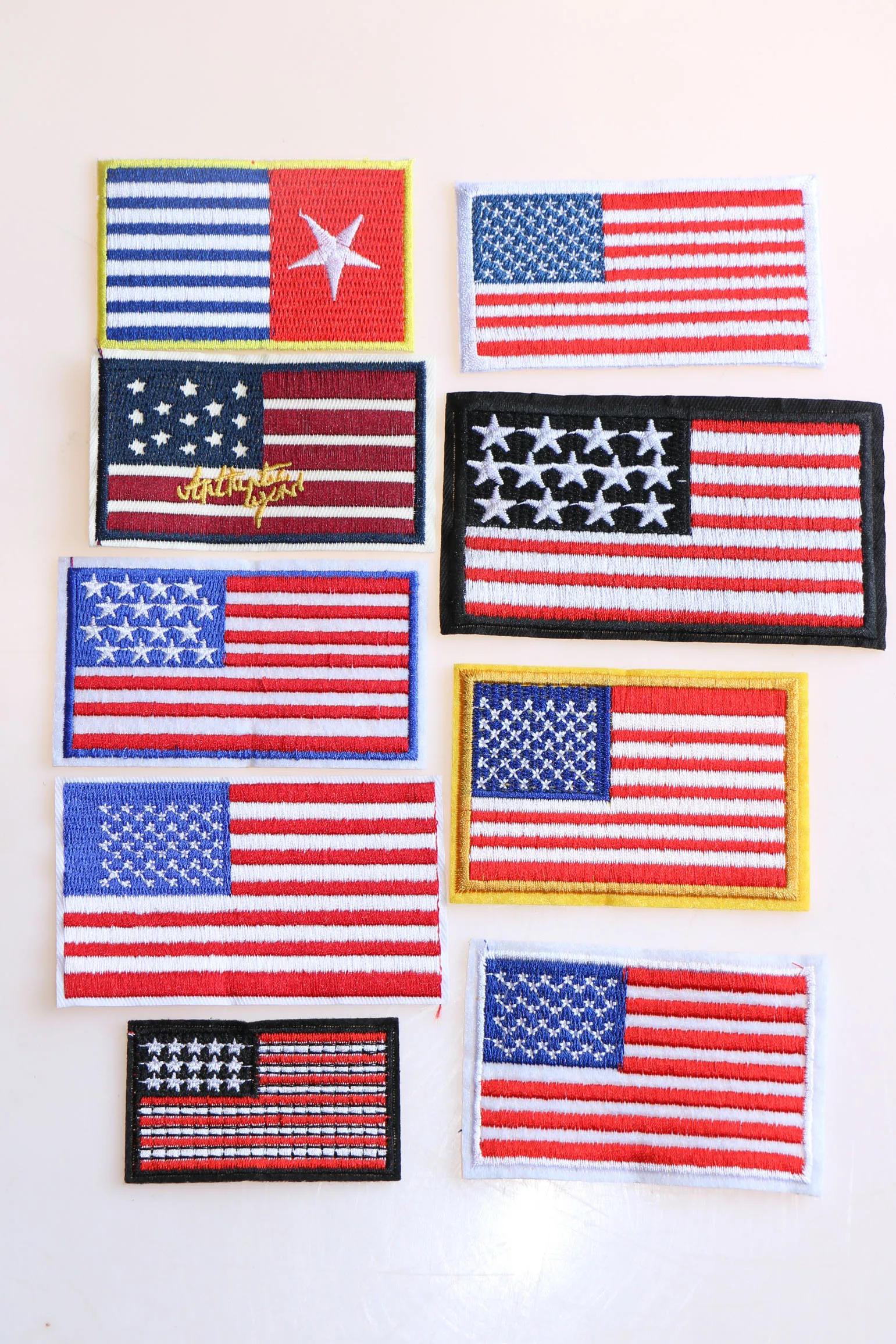 2 шт. американский флаг, национальные флаги, мультяшная икона, вышитая железная нашивка для одежды, самодельные Лоскутные наклейки, значки на заказ