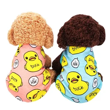 

PUOUPUOU Cartoon Dog Clothes Vest Pet Clothes Apparel Designer Dog Clothing for Small Medium Dogs T-shirt Ropa Para Perros