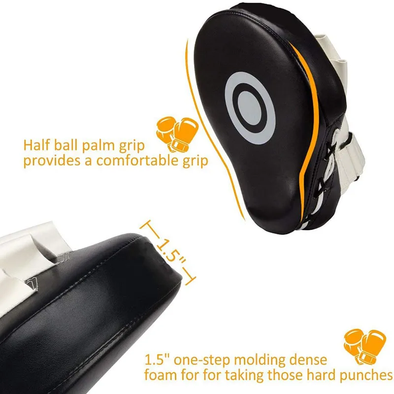 Boxing Punching Bag 1/2pcs Curved Boxing Bag Boxing Equipment Focus Punching Bags For Taekwondo Muay Thai Karate Adults Kids PU Training Paws Pads