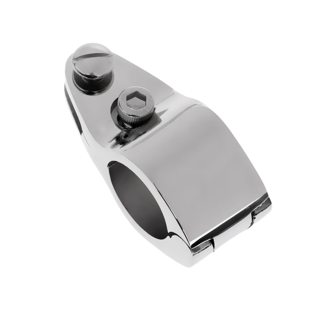 Heavy Dudy 316 Stainless Steel Bimini Top  Hinged Jaw Slide Cam Clamp, Boat Yacht Fitting for 1 inch  Tube Pipe, Silver