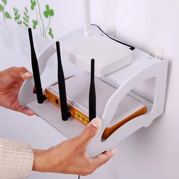 

Wireless Wifi Router Storage Box Separate Wall Hanging Shelf for Router Cable Organizer Power Charger Storage Organizer Rack