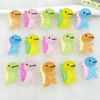 

10pcs Resin Kawaii Colorful Mixed jelly dinosaur Flat back DIY Wedding scrapbook craft Decor Home Figurine Crafts C87