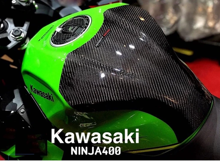 Для KAWASAKI Ninja400 NINJA 400 углеродное волокно топливный бензобак крышка протектор