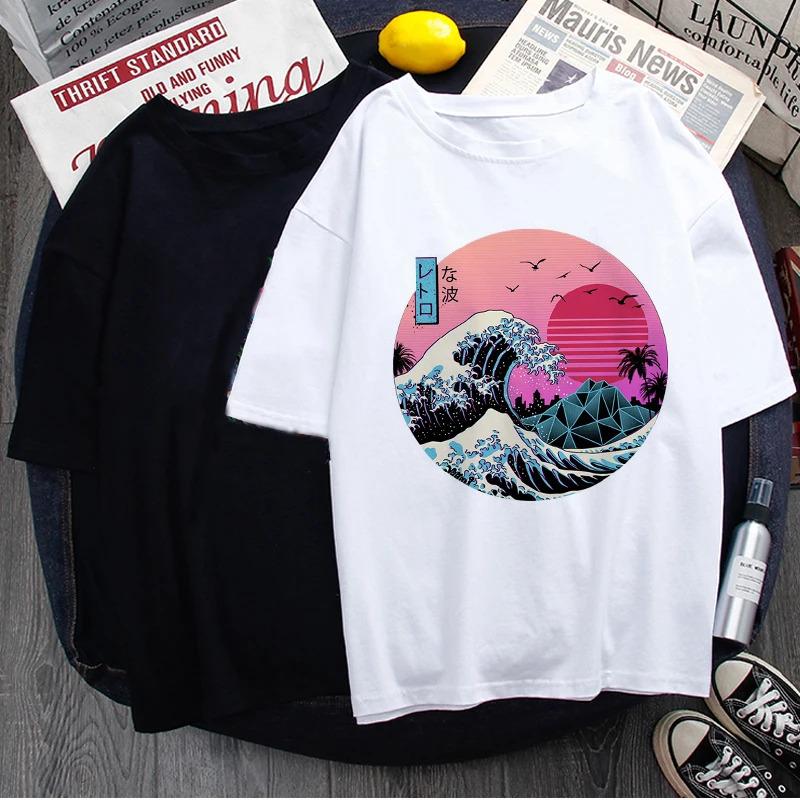 Футболка Vaporwave Мужская в стиле хип-хоп смешная мультяшная футболка Харадзюку