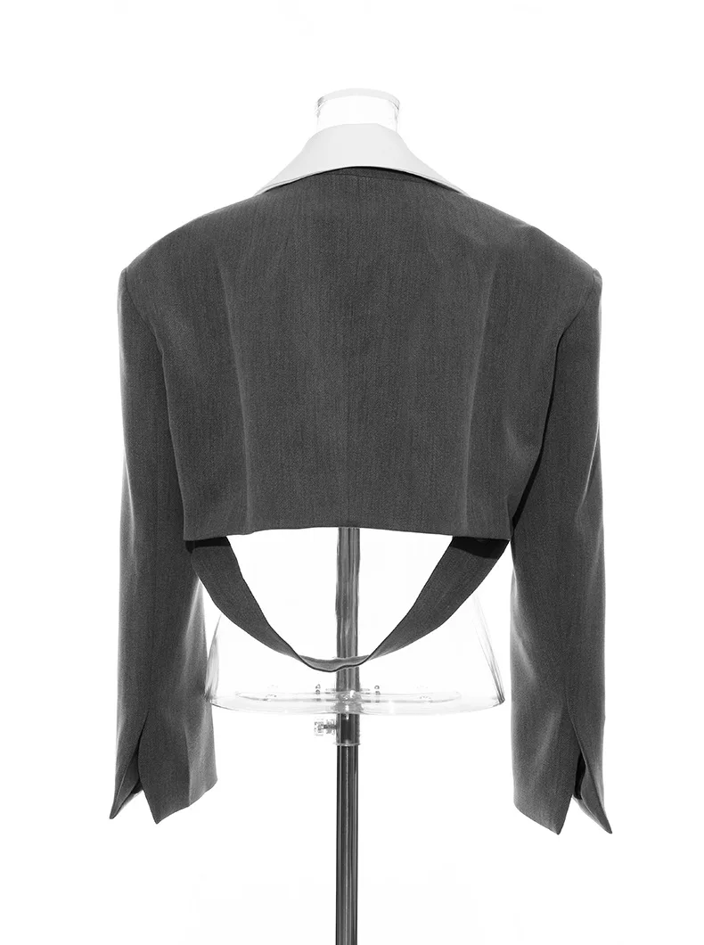 High quality street style long sleeve unique design cropped coats and jackets women stylish clothing