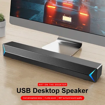 

TV Sound Bar AUX USB Wired and Wireless Bluetooth Home Theater FM Radio Surround Sound Bar for PC TV Speakers