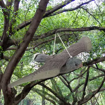 

Grey Hunting Decoy Target Pest Creative Fake Bird Hunting Decor PE Realistic Trap Eagle Decoy Yard Garden Tree Outdoors