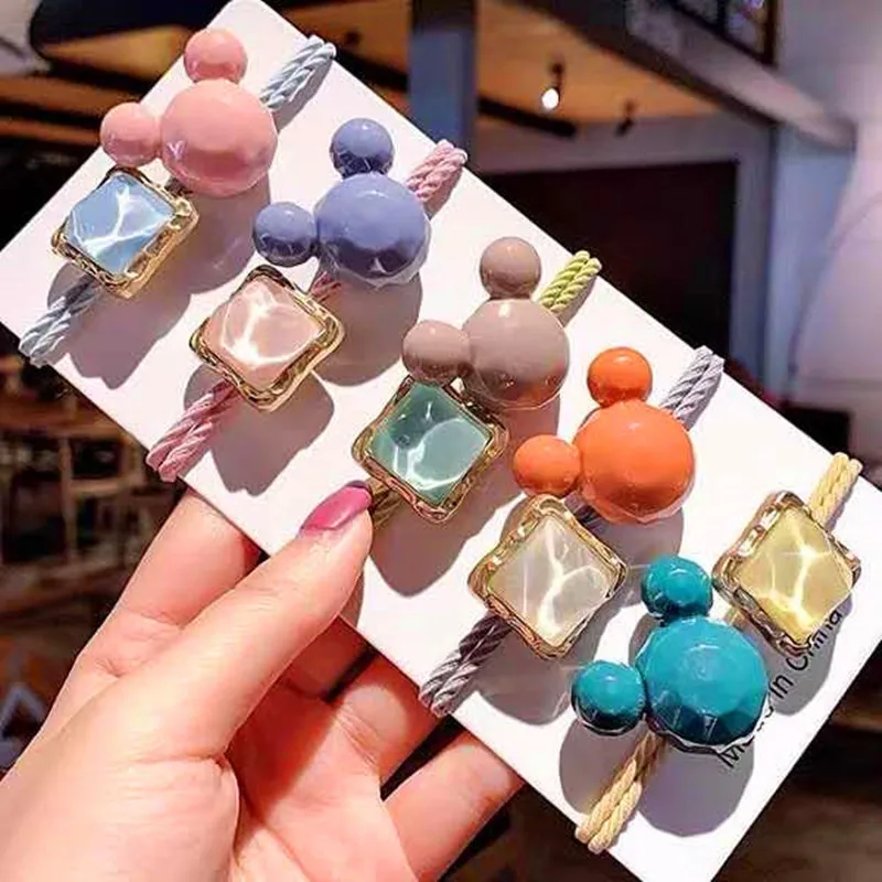 

2020 Cartoon Hair Accessories Elastic String Good Stretch Cute Mouse Halloween Style Student Headband For Girls Charm Headwear