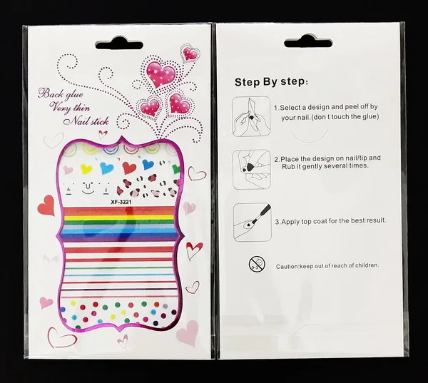 Little Red Book Celebrity Style Nail Sticker Avocado Fried Egg New Style Back Glue Weep Yafeng Manicure Stickers Nail Ornament