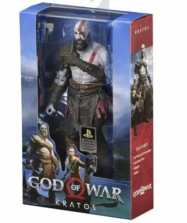 Статуэтка God of War 4 Kratos Коллекционная модель статуи 20 см HS14|Игровые фигурки и