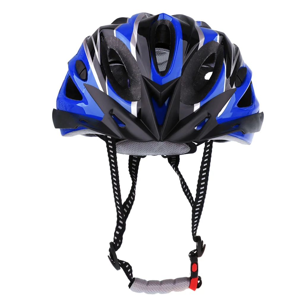 Blue Black Шлем безопасности для взрослых для езды на велосипеде роликовые катания спасательные - Цвет: Blue Black