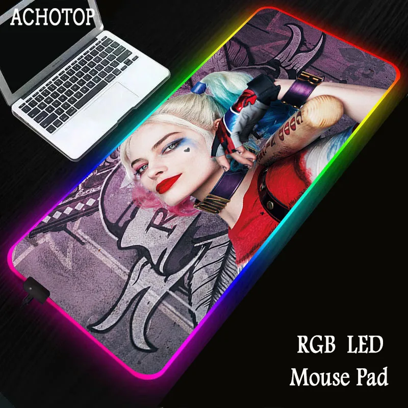 

Joker Anime Naruto RGB LED Large Gaming Mouse Pad Computer Gamer USB Wired LED Lighting Colorful Luminous Mousepad Desk Pad
