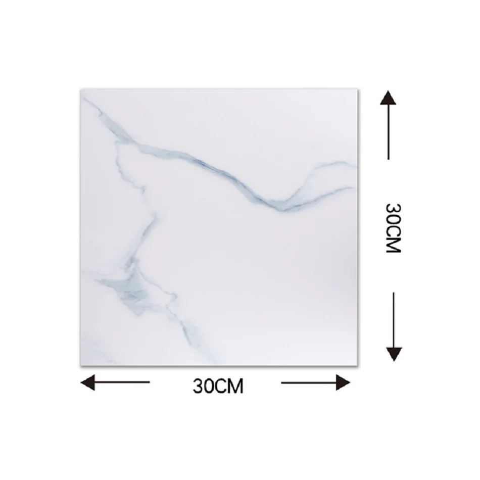 Белая мраморная плитка, наклейка на пол, ПВХ, водонепроницаемые самоклеющиеся обои, наклейка для ремонта пола, декор для ванной комнаты 30*30 см