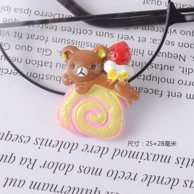 Из смолы, в форме продуктов питания играть мультфильм медведь печенье Diy аксессуары глина амулеты Полимерная глина амулеты клейкие аксессуары игрушки для детей унисекс - Цвет: 5