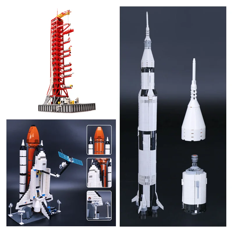 DHL 37003 16014 J79002 Apollo saturn V Запуск пупочной башни Космический Шаттл, игрушки, модель, строительные блоки 21309 10231