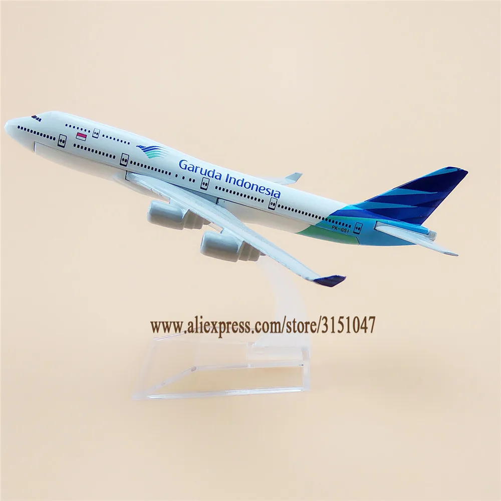16cm Air Garuda Indonesia Boeing 747 B747-400 Airlines Plane Model Alloy Metal Diecast Airplane Aircraft Airways Kids Gift | Игрушки и