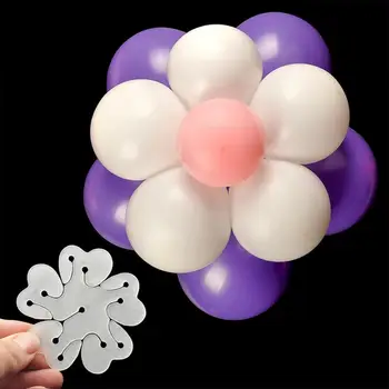 

Double-layer Style Plastic Plum Blossom Clip Flower-shaped Clip Can Connect 11 Balloons Birthday Party Wedding Decorations