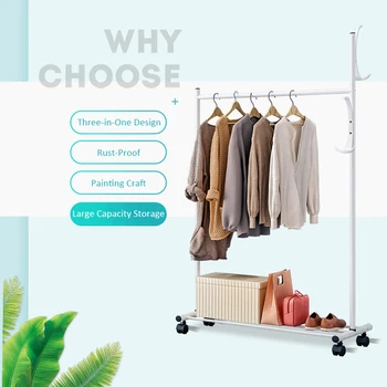 

New Removable Coat Rack Clothes Tree Coatrack Hat Hanger Hallstand Clothes Hat Tree Rack Hat Coat Stand with Hooks Shoe Holder