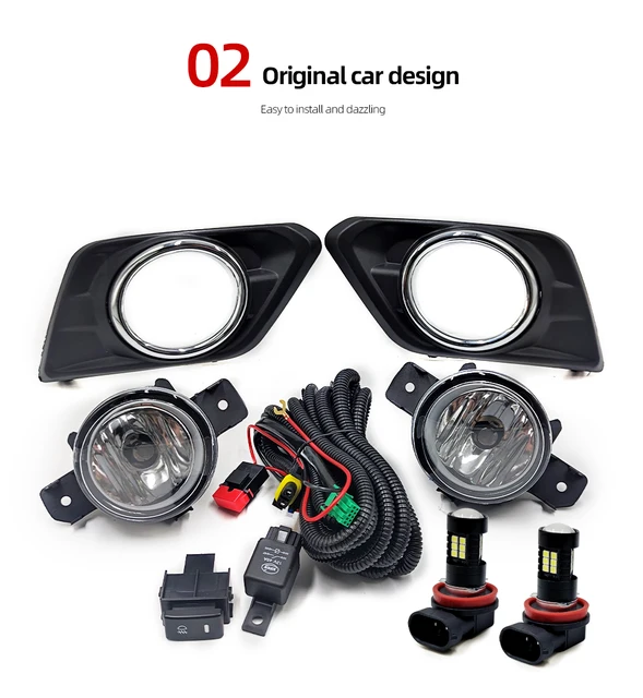 フォグライトランプカバ Compatible With For X-Trail 2014 2015 2016 