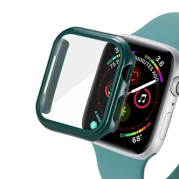 

Watch Full Screen Protector Cover+Tempered Flim Glass for Apple Watch 40mm 44mm for IWatch Series 4 5 Anti-fall Frosted Case