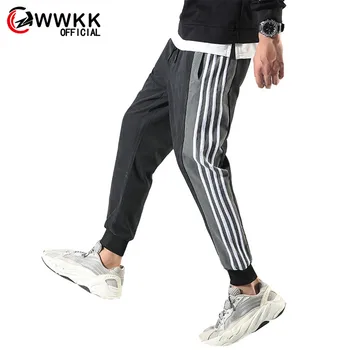 

WWKK Harem Loose Drawstring Clothing Elastic Waist Capris Stretchy Joggers Pant 2019 New Mens Wide Leg Sports Loose Casual Pants