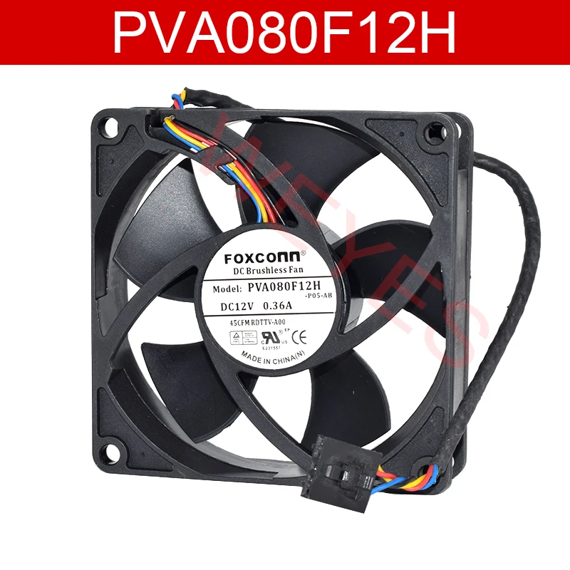 Для FOXCONN PVA080F12H DC 12 В 0 36a 80x80x20 мм 4-проводной вентилятор охлаждения сервера |