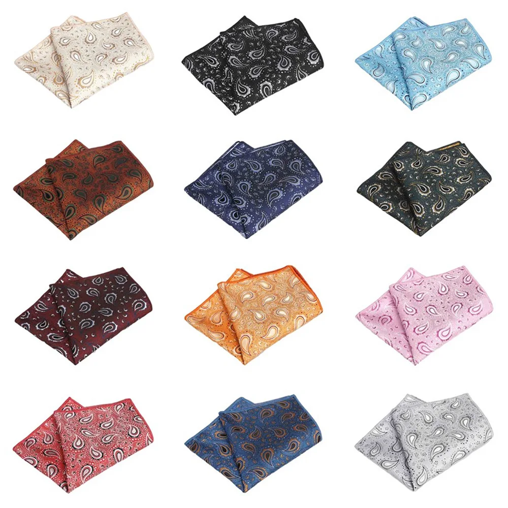 Мужской классический платок с узором пейсли Hanky для свадебной вечеринки высокого качества карманный квадратный BWTQN0317