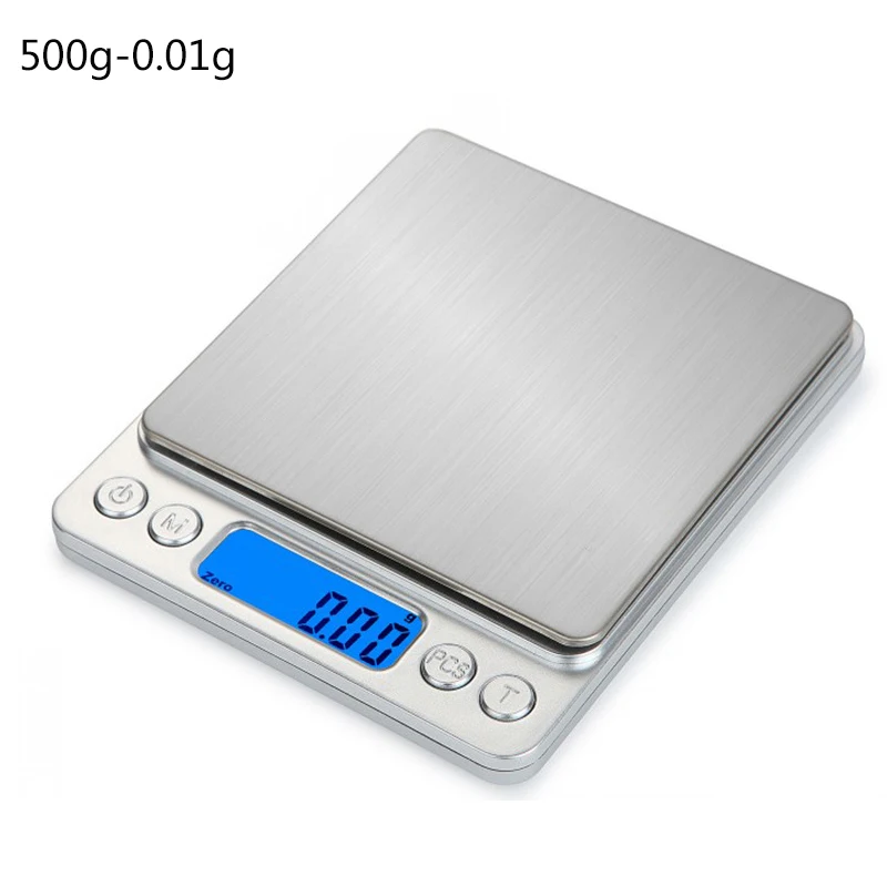 ЖК-дисплей цифровые весы Баланс весы Кухня Чай выпечки весы мини точность электронный грамм Вес 500 г/1/2 кг/3 кг 0,01/0,1g - Цвет: 500g-0.01g