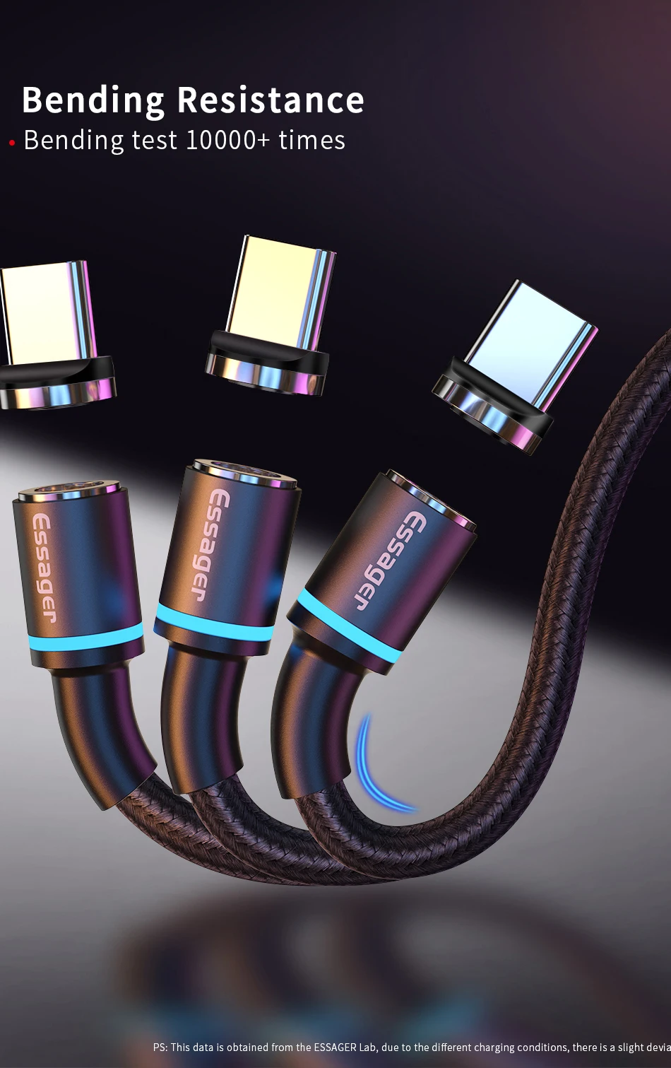 Магнитное зарядное устройство Essager Micro USB кабель для iPhone samsung Android Быстрая зарядка usb type C кабель 3 м type-C шнур Магнитный адаптер