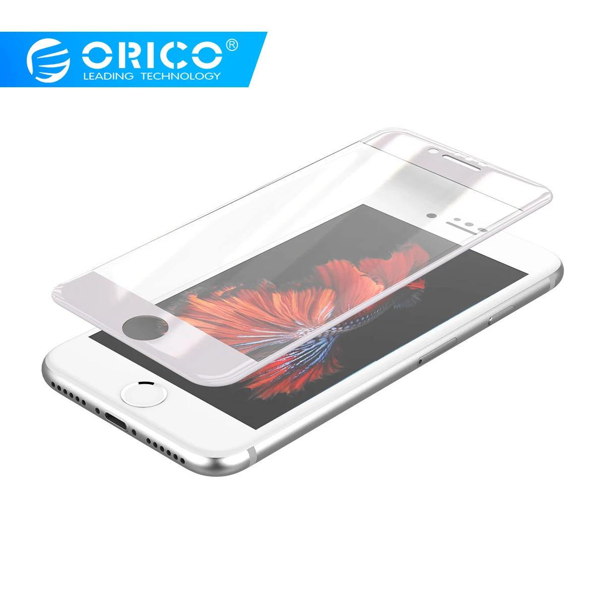  ORICO 1PC Weiß 3D Voll Curved 9H Gehärtetem Glas Screen Protector für iphone 6S 7 8 Schutz Glas fil