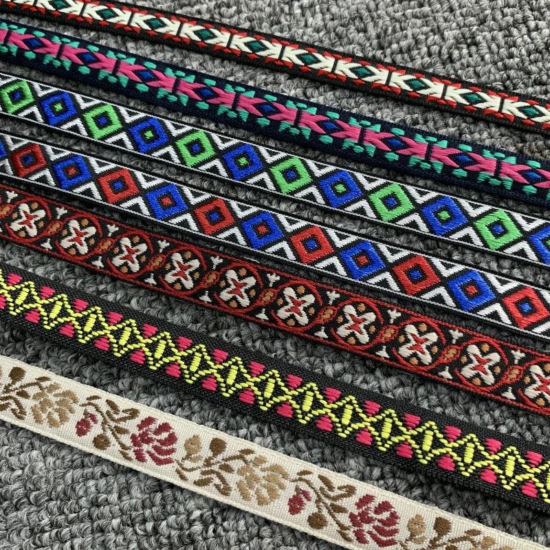 5 Ysrd 10MM-15MM Handmade Accessories DIY Polyester Woven Jacquard Ribbon With National Embroidery Trim | Дом и сад