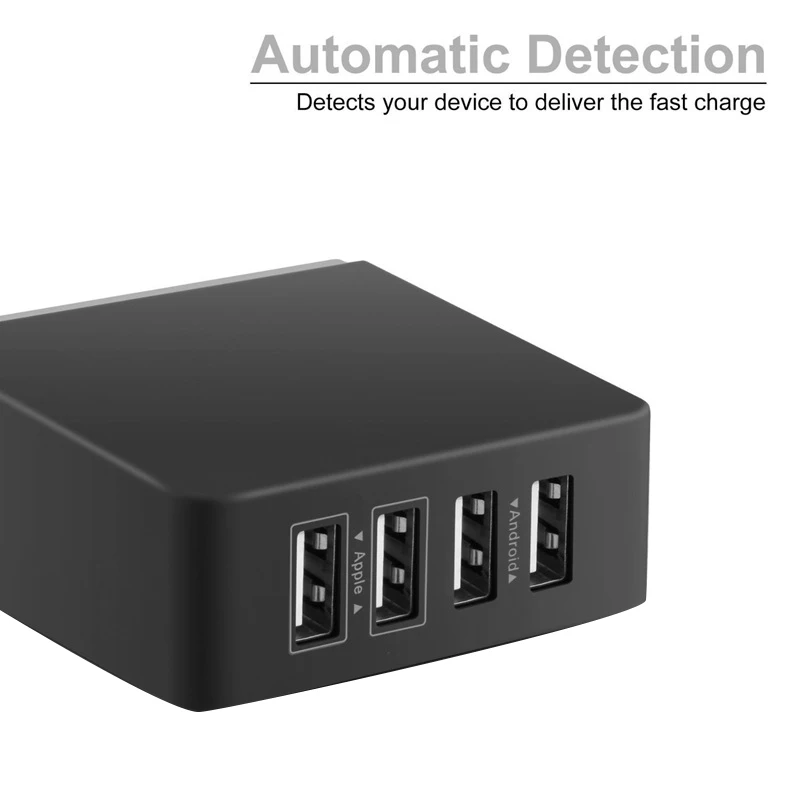 Usb Смарт зарядное устройство 4 несколько портов настенный адаптер устройство для мобильного телефона Зарядка Быстрая зарядка для мобильных телефонов Iphone и Android