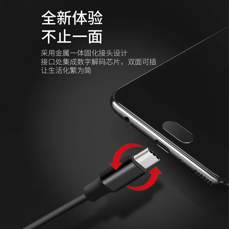 Супер бас Высокое качество usb type-C наушники Металлические в ухо регулятор громкости гарнитура для huawei Xiaomi 50 шт./партия