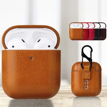 

For Airpods1/2 case leather soft plastic wireless bluetooth headset cases for airpods pro cover charging box bag
