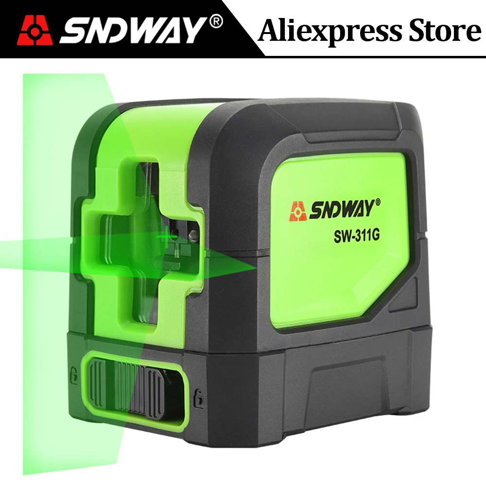 Laser Level 2 lines 360 Degree Rotary Cross Green Beam Automatic Self Leveling Vertical