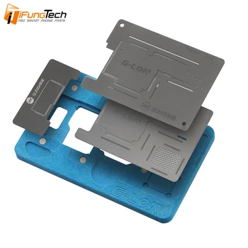 

G-Lon Reballing Stencil and Solder Paste for iPhone X/XS/XSMAX Tinning Set with Solder Paste Welding Fluxes Mainboard Repair