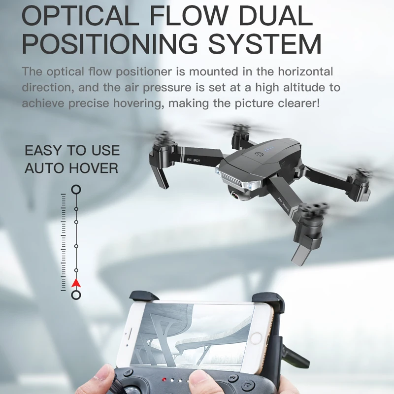SG901 Drone Camera 4K HD Helicopter Altitude Hold WiFi FPV Optical Flow Positioning Dual Camera Sel