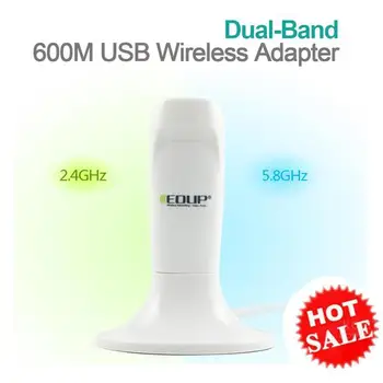 

Wholesale USB Wifi Adapter 5Ghz 600Mbps USB Ethernet Wireless Network Card PC Wi-Fi Adapter USB Lan Wifi Dongle Wifi Receiver