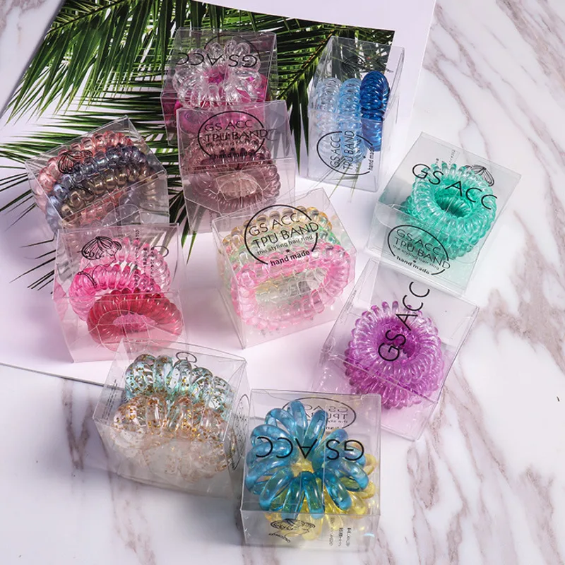 1 коробка конфетная цветная эластичная резинка для девочек и женщин телефонное кольцо резинки для волос милые резинки для волос аксессуары для волос