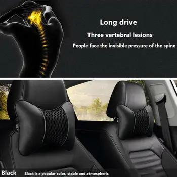 

Neck Car pillow Interior Black Breathable Comfortable 27x18cm Universal