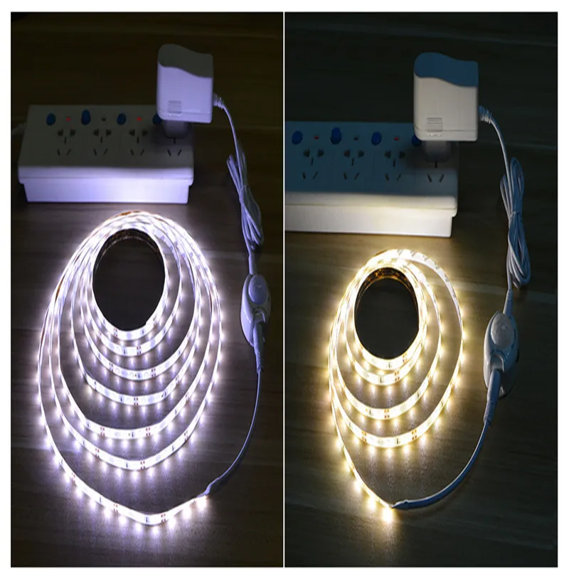 12 В светодиодный ночник US EU PIR датчик движения движение обнаружения лента лампа кухня светящаяся лента полоса лампа коридор кровать