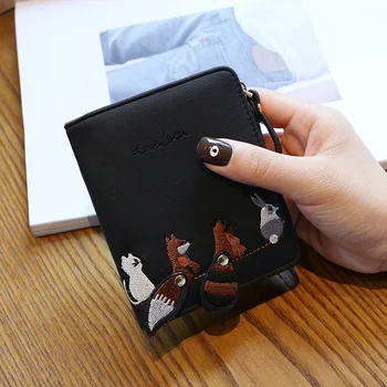 

Women Cute Animal Wallet Small Zipper Girl Wallet Brand Designed Pu Leather Women Coin Purse Female Card Holder Wallet Billetera