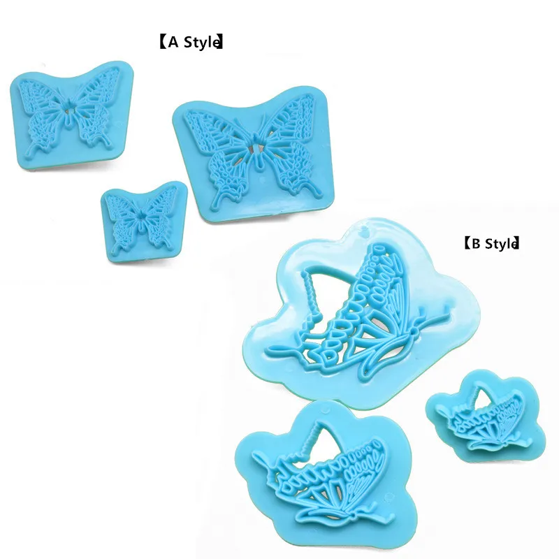 

3PCS/pack Butterfly Flower Cake Lace Silicone Mold Border Decorating Cake Styling Tools DIY Candy Making Mould Cake Design
