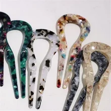 

U Shaped Hair Pin Stick French Style U Shape Hair Clips Tortoise Shell U Sticks Pins for Women Girls Hairstyle Accessories New