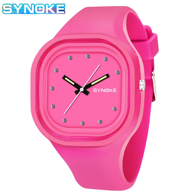 Clock Watches Wrist Digital-Date SYNOKE Waterproof Silicone Boys Women LED Student Brand