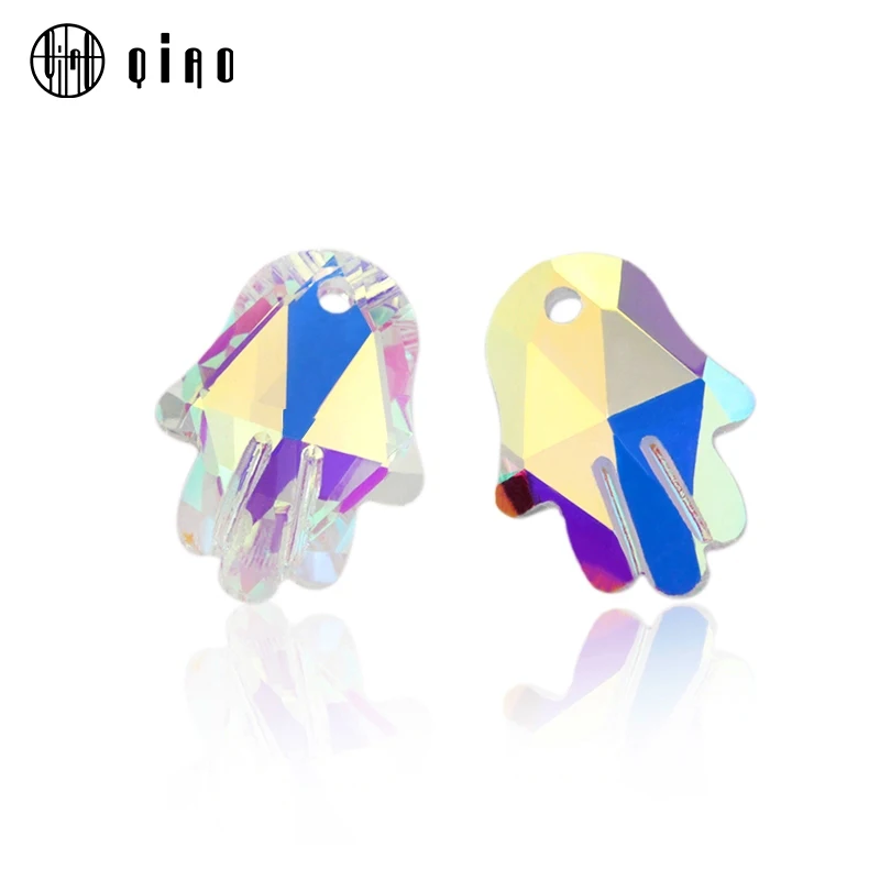 2019 NEW 14x18mm crystal charms hand shape glass beads crystal palm pendant gems rhinestones for
