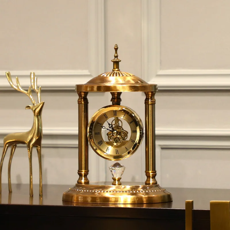 Luxury Vintage Table Clocks Retro Classical Pendulum Desk Clock ...