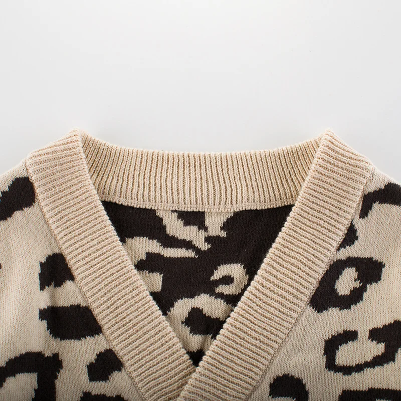 SHUJIN Детский свитер с леопардовой раскраской для мальчиков и девочек; сезон осень-зима; вязаный кардиган; свитер; пальто куртка для малышей; верхняя одежда