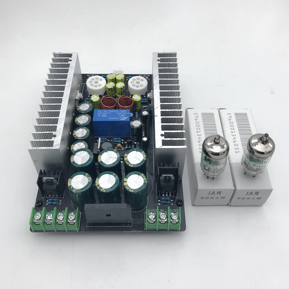 HIFI Tube Amplifier LM1875 Front 6J3 6A2 6K4 5654 Tube Amplifier Board with Speaker Protection Function 2.0 Channel